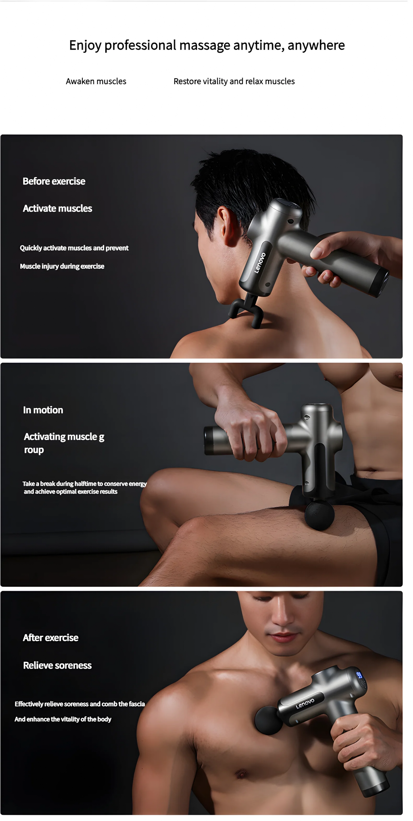 Lenovo Muscle Massage Gun